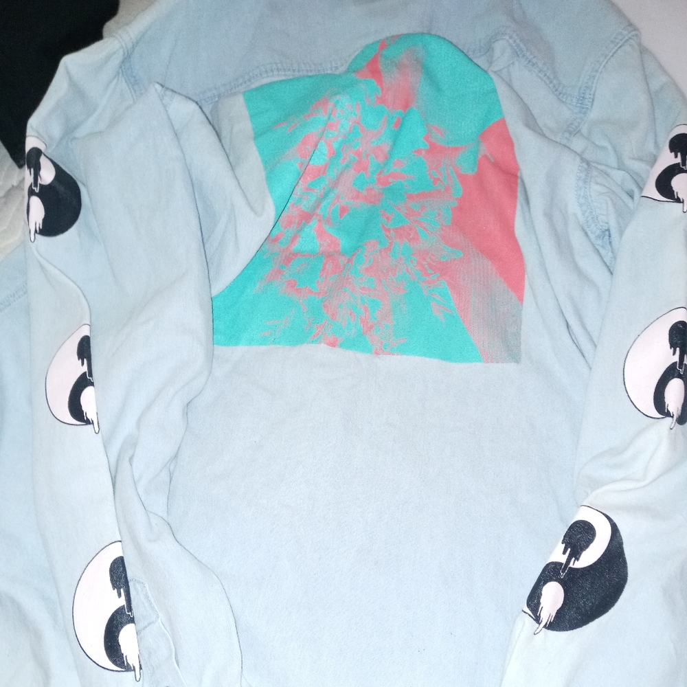 BDG denim yin and yang button down shirt